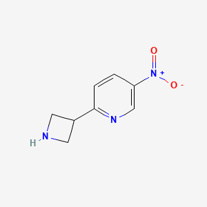 molecular formula C8H9N3O2 B13583033 2-(Azetidin-3-yl)-5-nitropyridine 