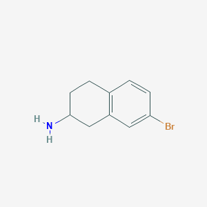 molecular formula C10H12BrN B1358305 7-Bromo-1,2,3,4-tetrahydronaphthalen-2-amine CAS No. 885280-71-7