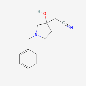 2-(1-Benzyl-3-hydroxypyrrolidin-3-yl)acetonitrile