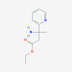 Ethyl 3-amino-3-(pyridin-2-yl)butanoate