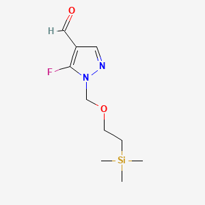 5-fluoro-1-{[2-(trimethylsilyl)ethoxy]methyl}-1H-pyrazole-4-carbaldehyde