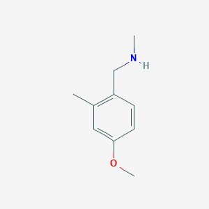 molecular formula C10H15NO B13583138 1-(4-methoxy-2-methylphenyl)-N-methylmethanamine 