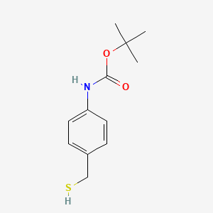 molecular formula C12H17NO2S B13583139 tert-Butyl (4-(mercaptomethyl)phenyl)carbamate 