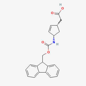 2-[(1S,4S)-4-({[(9H-fluoren-9-yl)methoxy]carbonyl}amino)cyclopent-2-en-1-yl]aceticacid