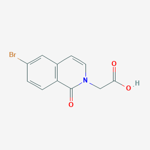 molecular formula C11H8BrNO3 B13583162 2-(6-Bromo-1-oxo-1,2-dihydroisoquinolin-2-yl)acetic acid 