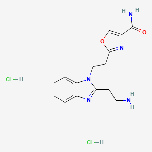 2-{2-[2-(2-aminoethyl)-1H-1,3-benzodiazol-1-yl]ethyl}-1,3-oxazole-4-carboxamide dihydrochloride