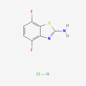 molecular formula C7H5ClF2N2S B13583198 4,7-Difluoro-1,3-benzothiazol-2-amine hydrochloride 