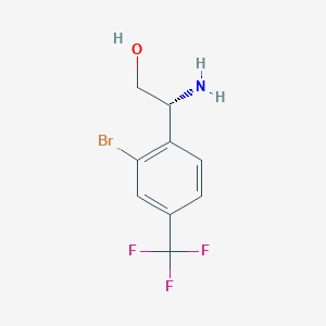 (2R)-2-amino-2-[2-bromo-4-(trifluoromethyl)phenyl]ethan-1-ol