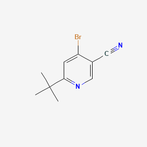 molecular formula C10H11BrN2 B13583430 4-Bromo-6-tert-butylpyridine-3-carbonitrile 