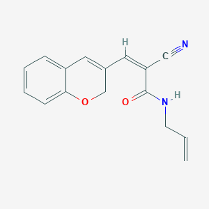 molecular formula C16H14N2O2 B13583436 3-(2H-chromen-3-yl)(2Z)-2-cyano-N-prop-2-enylprop-2-enamide 