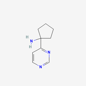 1-(Pyrimidin-4-yl)cyclopentan-1-amine