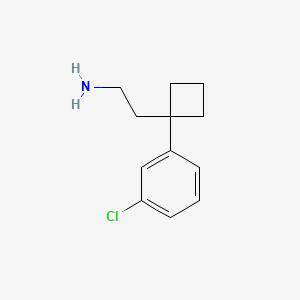 2-[1-(3-Chlorophenyl)cyclobutyl]ethan-1-amine