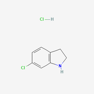 molecular formula C8H9Cl2N B1358354 6-Chloro-2,3-dihydro-1H-indole hydrochloride CAS No. 89978-84-7