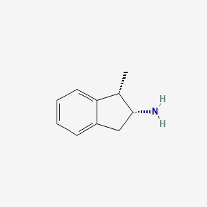 molecular formula C10H13N B13583542 (1S,2R)-1-Methyl-2,3-dihydro-1H-inden-2-amine 