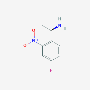 molecular formula C8H9FN2O2 B13583561 (R)-1-(4-Fluoro-2-nitrophenyl)ethan-1-amine 