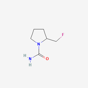 molecular formula C6H11FN2O B13583587 2-(Fluoromethyl)pyrrolidine-1-carboxamide 