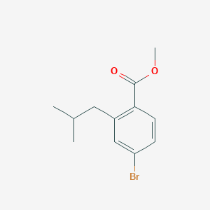 molecular formula C12H15BrO2 B1358367 Methyl 4-bromo-2-isobutylbenzoate 