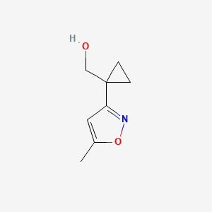 molecular formula C8H11NO2 B13583677 (1-(5-Methylisoxazol-3-yl)cyclopropyl)methanol 