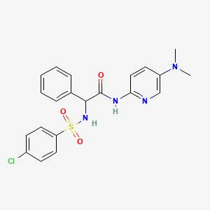 2-(4-chlorobenzenesulfonamido)-N-[5-(dimethylamino)pyridin-2-yl]-2-phenylacetamide