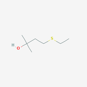 molecular formula C7H16OS B13583722 4-(Ethylthio)-2-methyl-2-butanol CAS No. 27998-58-9