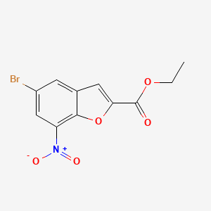 5-Bromo-7-nitrobenzofuran-2-carboxylic acid ethyl ester