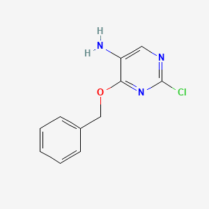 molecular formula C11H10ClN3O B13583759 4-(Benzyloxy)-2-chloropyrimidin-5-amine 