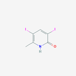 molecular formula C6H5I2NO B1358376 3,5-二碘-6-甲基吡啶-2-醇 CAS No. 858851-91-9