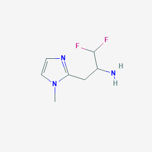 1,1-Difluoro-3-(1-methyl-1H-imidazol-2-YL)propan-2-amine