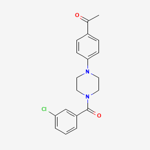 molecular formula C19H19ClN2O2 B13583778 1-{4-[4-(3-Chlorobenzoyl)piperazin-1-Yl]phenyl}ethanone 