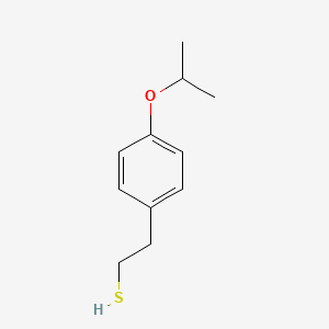 molecular formula C11H16OS B13583798 2-(4-Isopropoxyphenyl)ethane-1-thiol 