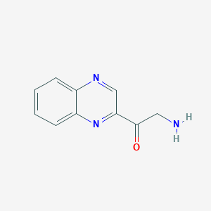 molecular formula C10H9N3O B13583799 2-Amino-1-(2-quinoxalinyl)ethanon 