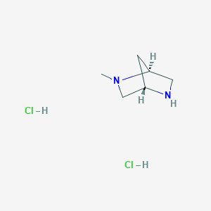 molecular formula C6H14Cl2N2 B135838 (1S,4S)-2-甲基-2,5-二氮杂双环[2.2.1]庚烷二盐酸盐 CAS No. 127420-27-3