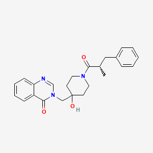 3-({4-hydroxy-1-[(2S)-2-methyl-3-phenylpropanoyl]piperidin-4-yl}methyl)-3,4-dihydroquinazolin-4-one