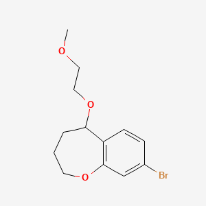 molecular formula C13H17BrO3 B13583817 8-Bromo-5-(2-methoxyethoxy)-2,3,4,5-tetrahydro-1-benzoxepine 