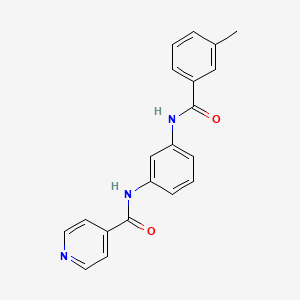 N-[3-(3-methylbenzamido)phenyl]pyridine-4-carboxamide