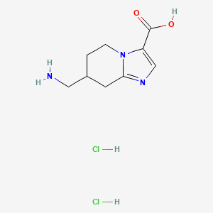 7-(aminomethyl)-5H,6H,7H,8H-imidazo[1,2-a]pyridine-3-carboxylicaciddihydrochloride