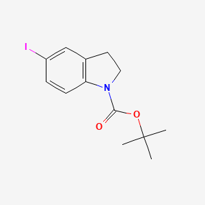 molecular formula C13H16INO2 B1358394 5-Iodo-2,3-dihydro-indole-1-carboxylic acid tert-butyl ester CAS No. 503614-74-2