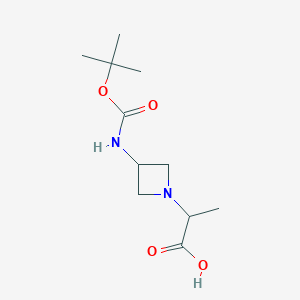 2-(3-((Tert-butoxycarbonyl)amino)azetidin-1-yl)propanoic acid