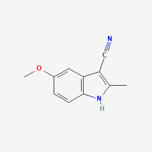 molecular formula C11H10N2O B1358400 5-methoxy-2-methyl-1H-indole-3-carbonitrile CAS No. 481668-37-5