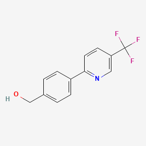 molecular formula C13H10F3NO B1358422 {4-[5-(Trifluoromethyl)pyridin-2-yl]phenyl}methanol CAS No. 613239-75-1