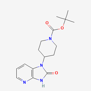 molecular formula C16H22N4O3 B1358428 tert-Butyl 4-(2-oxo-2,3-dihydro-1H-imidazo[4,5-b]pyridin-1-yl)piperidine-1-carboxylate CAS No. 781649-87-4