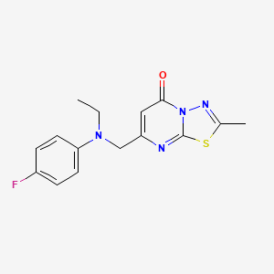 7-{[ethyl(4-fluorophenyl)amino]methyl}-2-methyl-5H-[1,3,4]thiadiazolo[3,2-a]pyrimidin-5-one