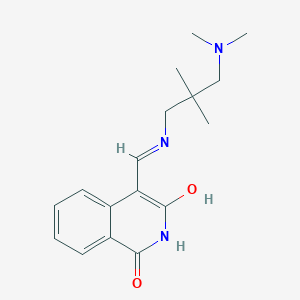 molecular formula C17H23N3O2 B13584426 4-({[3-(Dimethylamino)-2,2-dimethylpropyl]amino}methylidene)-1,2,3,4-tetrahydroisoquinoline-1,3-dione 