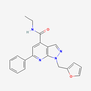 N-ethyl-1-[(furan-2-yl)methyl]-6-phenyl-1H-pyrazolo[3,4-b]pyridine-4-carboxamide