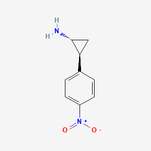 molecular formula C9H10N2O2 B13584518 trans-2-(4-Nitrophenyl)cyclopropanamine CAS No. 115977-42-9