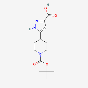 3-(1-(tert-butoxycarbonyl)piperidin-4-yl)-1H-pyrazole-5-carboxylic acid