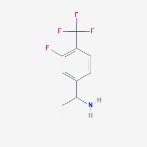 molecular formula C10H11F4N B1358459 1-(3-氟-4-(三氟甲基)苯基)丙-1-胺 CAS No. 473732-66-0