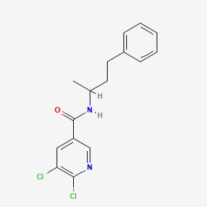 5,6-dichloro-N-(4-phenylbutan-2-yl)pyridine-3-carboxamide