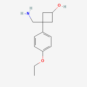 3-(Aminomethyl)-3-(4-ethoxyphenyl)cyclobutan-1-ol