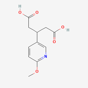 3-(6-Methoxypyridin-3-yl)pentanedioic acid